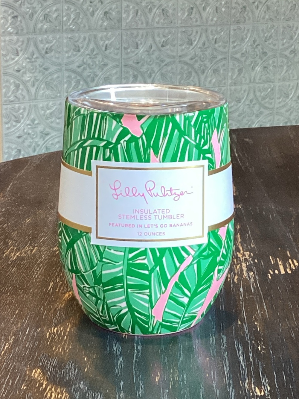 Lilly Pulitzer Let’s Go Bananas Insulated Stemless 12 oz Tumbler